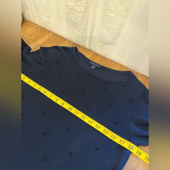 💙 TOMMY HILFIGER – L – Navy blue beaded sweater - Picture 6 of 7
